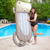 Lontra inflável gigante Pool Float com apoio de cabeça para crianças e adultos Lontra inflável gigante Pool Float com apoio de cabeça para crianças e adultos