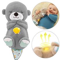 Lontra Pelúcia Fofinho Respira Dormir Para Bebê Com Luzes E Sons Linha Premium Lontra Pelúcia Fofinho Respira Dormir Para Bebê Com Luzes E Sons Linha Premium