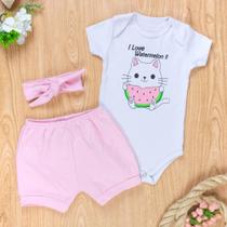 Look de Verão Menina Trio Frutinhas Cat 0 a 12 meses