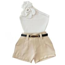 Look Infantil Conjunto Estiloso Meninas Blogueirinhas Novidade Verão