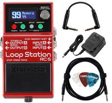 Loop Station BOSS RC-5 com adaptador de alimentação e acessórios