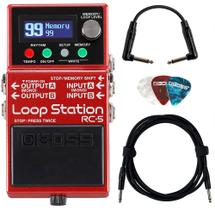 Loop Station BOSS RC-5 com cabo, cabo de conexão e palhetas