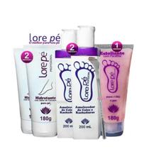 Lore Pé Amolecedor Calos 2uni + Hidratante 2uni + Esfoliante Lore Pé Amolecedor Calos 2uni + Hidratante 2uni + Esfoliante