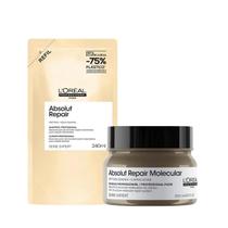 Loreal Absolut Repair Gold Quinoa Sh Refil 240ml + Masc Molecular 250ml