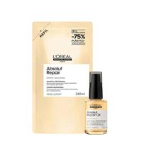Loreal Absolut Repair Gold Quinoa Sh Refil 240ml + Óleo 30ml