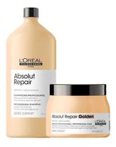 Loreal Absolut Repair - Shampoo 1,5l + Máscara Golden 500ml Loreal Absolut Repair - Shampoo 1,5l + Máscara Golden 500ml
