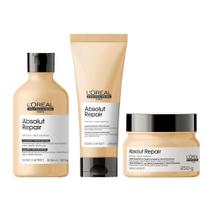 LOréal Absolut Repair Shampoo 300ml + Condicionador 200ml + Máscara 250g