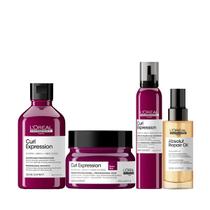Loreal Curl Expression Sh Moisturizing 300ml + Masc 3% 250ml + Mousse 10 in 1 250ml + Óleo Abs 90ml