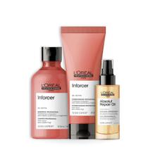 Loreal Inforcer Sh 300ml + Cond 200ml + Oleo 90ml