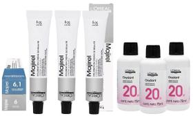Loreal Kit 2 Coloração Majirel 6 Louro Escuro + 6.1 Louro Escuro Acinzentado 50g + 3 Água Oxigenada 20v Loreal Kit 2 Coloração Majirel 6 Louro Escuro + 6.1 Louro Escuro Acinzentado 50g + 3 Água Oxigenada 20v