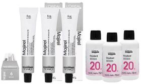 Loreal Kit 3 Coloração Majirel 6 Louro Escuro 50g + 3 Água Oxigenada 20v Loreal Kit 3 Coloração Majirel 6 Louro Escuro 50g + 3 Água Oxigenada 20v