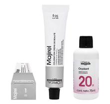 Loreal Kit Coloração Majirel 1 Preto 50g + 1 Água Oxigenada 20v 75ml