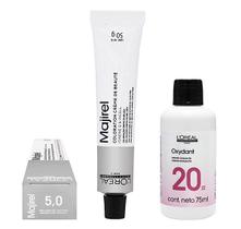 Loreal Kit Coloração Majirel 5.0 Castanho Claro Nat. Profundo 50g + 1 Água Oxigenada 20v 75ml