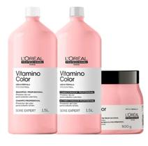 Loréal Kit Vitamino Color Shampoo + Cond 1,5L + Masc 500g