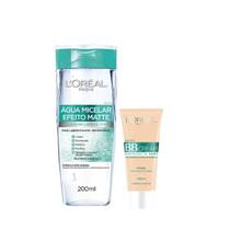 Loreal Paris 5 em 1 Efeito Matte Agua Micelar 200ml e BB Cream Média FPS 50 30g