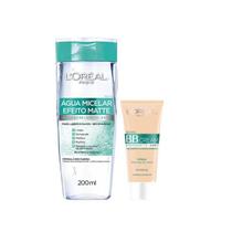 Loreal Paris 5 em 1 Efeito Matte Agua Micelar 200ml e BB Cream Morena FPS 50 30g