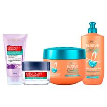 LOréal Paris Antioleosidade + Cachos Kit Gel de Limpeza Facial + Gel Creme Hidratante + Creme de Tratamento + Creme de Pentear LOréal Paris Antioleosidade + Cachos Kit Gel de Limpeza Facial + Gel Creme Hidratante + Creme de Tratamento + Creme de Pentear