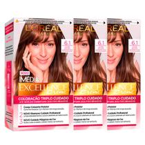 LOréal Paris Coloração Imédia Excellence 6.1 Louro Esc. Acinz. Kit - 3 Unidades