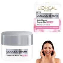 Loreal Paris Glycolic Bright Creme Dia Anti-Marcas FPS 30 Uniformiza Tom Acido Glicolico Niacinamida
