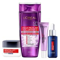 LOréal Paris Kit Água Micelar 200ml + Sérum Noturno Antirrugas Retinol 30ml + Creme Anti-Idade Noturno 49g + Creme Anti-Idade para os Olhos 15g