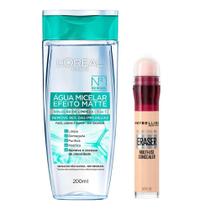 LOréal Paris + Maybelline Kit - Água Micelar Efeito Matte + Corretivo Líquido Ivory