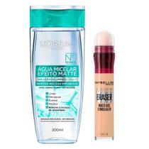 LOréal Paris + Maybelline Kit - Água Micelar Efeito Matte + Corretivo Líquido Light
