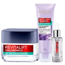 LOréal Paris Revitalift Hialurônico Kit - Gel Oil Control 80g + Gel Creme Hidratante Oil Control 50ml + Sérum Preenchedor Anti Idade 30ml