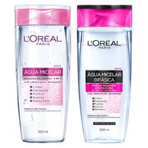 LOréal Paris Solução de Limpeza Kit - Água Micelar 5 em 1 + Água Micelar Bifásica