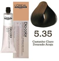 Loreal Professionnel Dia Color 5.35 Castanho Claro Dourado Acaju - Tonalizante 60g Loreal Professionnel Dia Color 5.35 Castanho Claro Dourado Acaju - Tonalizante 60g
