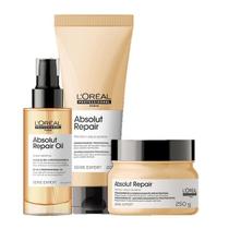 LOreal Professionnel Kit Serie Expert Absolut Repair Gold Quinoa Protein Condicionador 200ml Mascara 250ml e Oleo 90ml LOreal Professionnel Kit Serie Expert Absolut Repair Gold Quinoa Protein Condicionador 200ml Mascara 250ml e Oleo 90ml