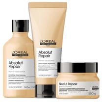 LOreal Professionnel Kit Serie Expert Absolut Repair Gold Quinoa Protein Shampoo 300ml Condicionador 200ml e Mascara 250ml - L'Oréal Professionnel