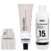 Loreal Tonalizante Dia Color 1 Preto 60g + Rev. 15 vol. 120 ml