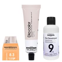 Loreal Tonalizante Dia Color 8.3 Louro Claro Dourado 60g Rev. 9 vol. 90 ml Loreal Tonalizante Dia Color 8.3 Louro Claro Dourado 60g Rev. 9 vol. 90 ml