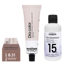 Loreal Tonalizante Dia Color 8.31 Louro Claro Dourado Acinzentado 60g + Rev. 15V Loreal Tonalizante Dia Color 8.31 Louro Claro Dourado Acinzentado 60g + Rev. 15V