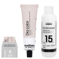Loreal Tonalizante Dia Color 8 Louro Claro 60g + Rev. 15 vol. 120 ml