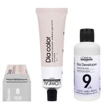 Loreal Tonalizante Dia Color 8 Louro Claro 60g Rev. 9 vol. 90 ml Loreal Tonalizante Dia Color 8 Louro Claro 60g Rev. 9 vol. 90 ml