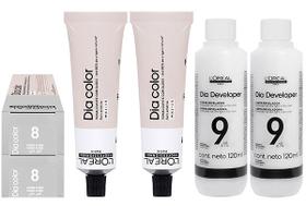Loreal Tonalizante Kit 2 Dia Color 8 Louro Claro + 2 Rev. 9 vol. 120 ml