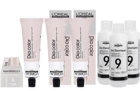 Loreal Tonalizante Kit 3 Dia Color 3 Castanho Escuro 60g + 3 Rev. 9 vol. 120 ml