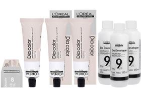 Loreal Tonalizante Kit 3 Dia Color 8 Louro Claro + 3 Rev. 9 vol. 120 ml