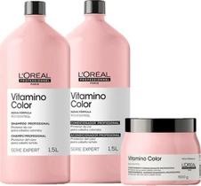 Loreal Vitamino Color Kit - Sh 1,5L + Cond 1,5L + Másc 500Ml