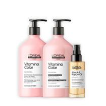 Loreal Vitamino Color Sh 750ml + Cond 750ml + Oleo 90ml