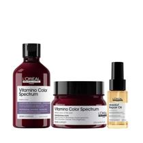 Loreal Vitamino Color Spectrum Sh Purple 300ml + Masc 250ml + Abs Óleo 30ml Loreal Vitamino Color Spectrum Sh Purple 300ml + Masc 250ml + Abs Óleo 30ml