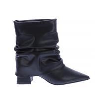 Lorena - Bota Feminina Slouchy Salto Bloco Bico Fino Preto Lorena - Bota Feminina Slouchy Salto Bloco Bico Fino Preto