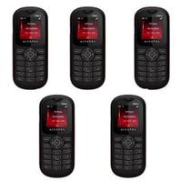 Lote 05 celular do idoso alcatel ot-208 tela 1.45 rádio fm vermelho