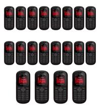 Lote 20 celular do idoso alcatel ot-208 tela 1.45 rádio fm vermelho