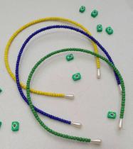 Lote 3 tiaras micangas Brasil copa