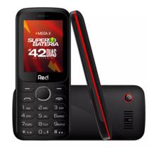 Lote 30 celular idoso red mega ii m010g dual chip 32mb - 2g batéria 42 dias rádio fm bluetooth - Red MObile