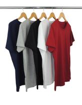 Lote 5 Unid Camisetas Cores Algodão Masculina Fio 30