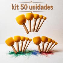 Lote Atacado 10 Kits Pincel Batedor Mousse Espuma Redonda Total 50 Peças Ferramenta Essencial Para Aulas De Arte E Oficinas Criativas - Lote Atacado 10 Kits Pincel Batedor Mousse Espuma Redonda Total 50 Peças Ferramenta Essencial Para Aulas De Arte E Oficinas Criativas -