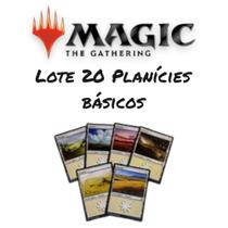 Lote cartas Magic 20 Terrenos Básicos Planicie cartas de Magic The Gathering Bulk MTG Land